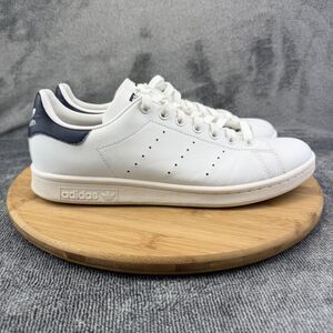 Adidas Stan Smith Shoes Mens Size 9 White Navy Low Top Casual Sneakers FX5501